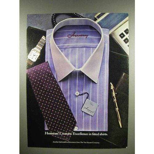 1983 Hennessy Couture Fitted Shirts Ad - Excellence