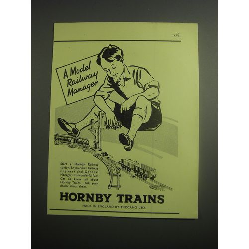 1948 Hornby Trains Ad - A model railway manager