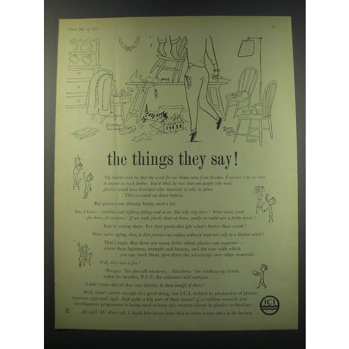 1957 ICI Imperial Chemical Industries Ad - The Builder Told Me