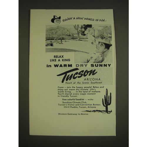 1963 Tucson Arizona Ad - Enjoy a new world of fun