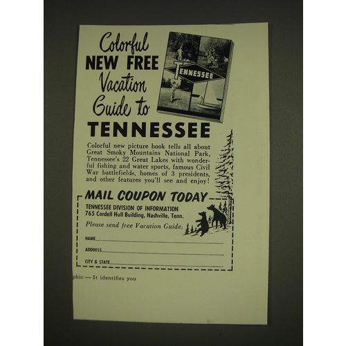 1963 Tennessee Tourism Advertisement