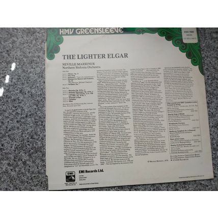 Elgar - Northern Sinfonia Orchestra, Sir Neville Marriner ‎– The Lighter Elgar