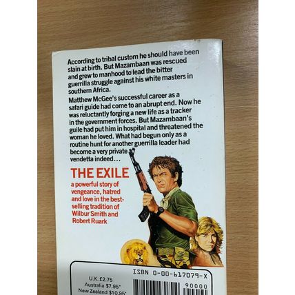 1990 PETER ESSEX "THE EXILE" SOUTH AFRICA GUERRILLA FICTION PAPERBACK BOOK (P3)