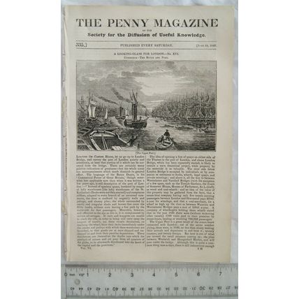 1837 The Penny Magazine No. 335 London, oysters, Clairvaux, Westphalia, etc.
