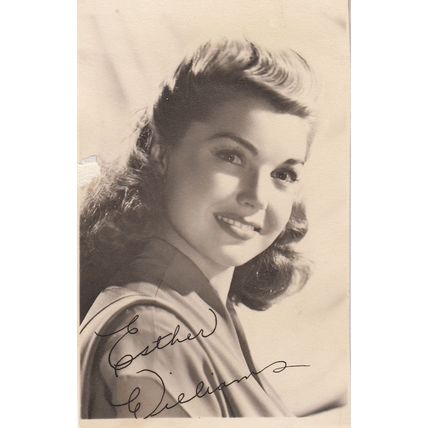 Esther Williams Facimile Signed Stunning Old Antique Photo