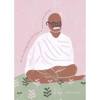Gandhi Be The Change You Want To See In The World Quote Postcard