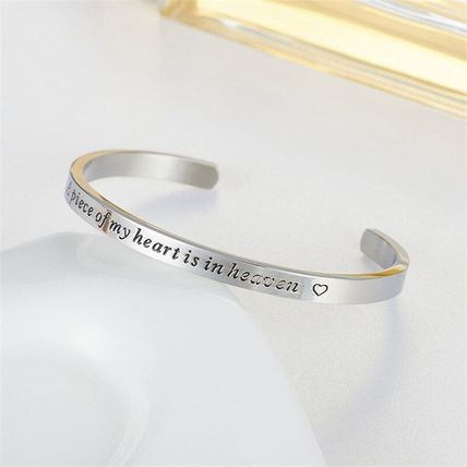 A Piece Of My Heart In Heaven Engraved 5mm Width Inspirational 316L Stainless St