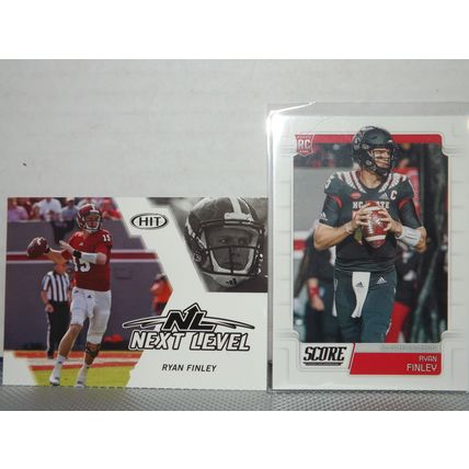 2019 Panini Score/Hit RYAN FINLEY (NC STATE/Cincinnati Bengals) 2 x Rookie Cards