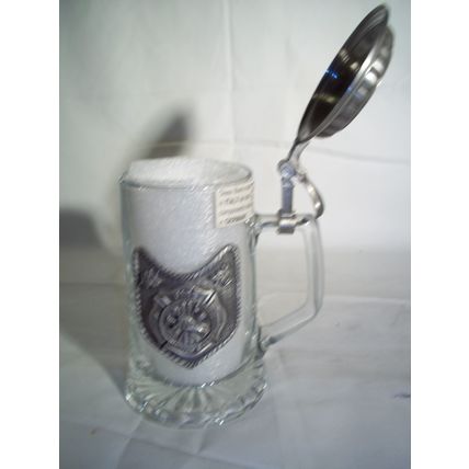 Domex Geschenk Italy Glass Zinn Stein Pewter Lid, Germany