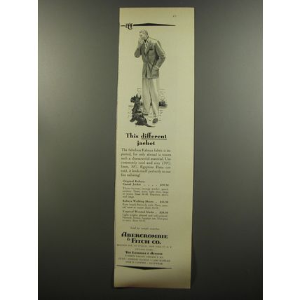 1953 Abercrombie & Fitch Ad - Kabaya Jacket, shorts and Slacks