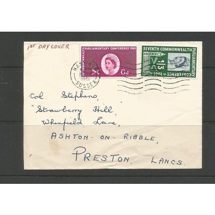 Great Britain 1961 7th Commonwealth Parliamentary First Day Cover SG 629 / 630
