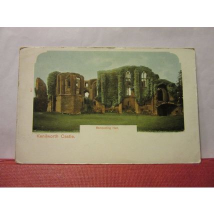 BANQUETING HALL, KENILWORTH CASTLE WARWICKSHIRE unused antique postcard =