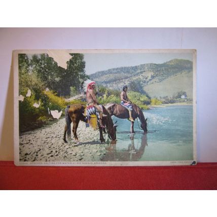 APACHE INDIANS, RIO NAVAJO, ARIZONA, USA used postcard #