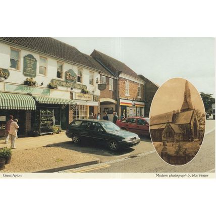 Great Ayton Newsagent Pub Italian Restaurant Yorkshire Postcard