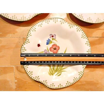 (3) Home Interiors Decor Plate Set - Floral Prints Dishwasher Safe! 2003