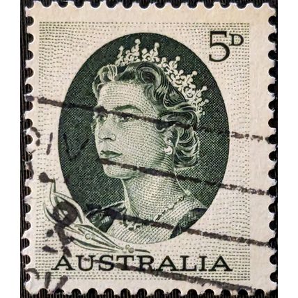 STAMP AUSTRALIA SG354 1963 5d Queen Elizabeth II Used