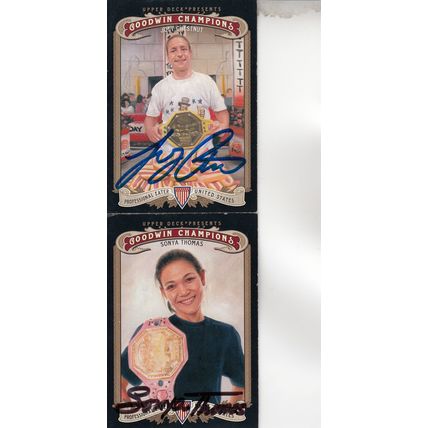 JOEY CHESTNUT & DONYA THOMAS AUTOGRAPHED 2012 MAN & WOMAN WORLD EATING CHAMPIONS