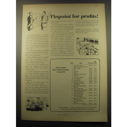 1959 Successful Farming Magazine Ad - Pinpoint for profits