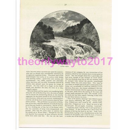 Rivers Meet, Devon, England, Victorian Book Illustration, 1891