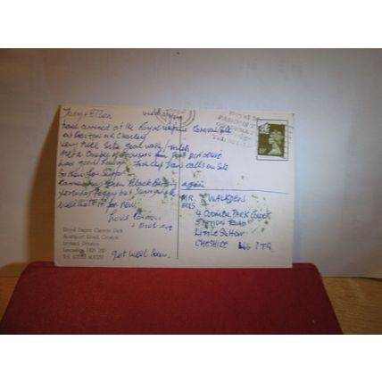 ROYAL UMPIRE CARAVAN PARK, CROSTON PRESTON LEYLAND, Lancs. postcard 1991 pm =