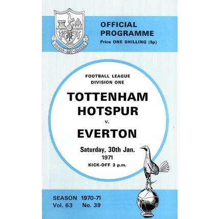 1970/71 Tottenham Hotspur / Spurs vs Everton **FREE P&P**