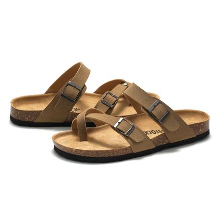 Women's Cork Trendy Sandals Couple European Styles Summer Outfit