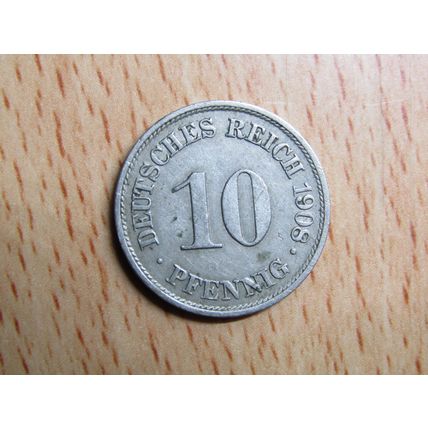 1908a 10 Pfennig Germany Empire Coin