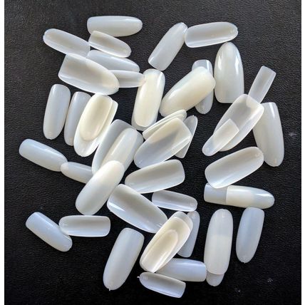 False Nails Long Natural Clear White Oval Full Cover Press On Almond 20 100 set