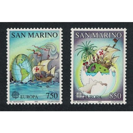San Marino Columbus Discovery of America Europa CEPT 2v 1992 MNH SG#1432-1433
