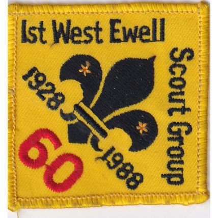 Scout Badge UK - 1st Well End 60 Years 1928-1988 - Used (A1)