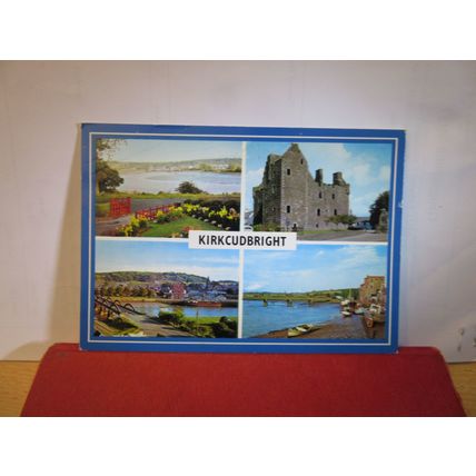 multiview, KIRKCUDBRIGHT, used postcard Colourmaster 1985 pm =