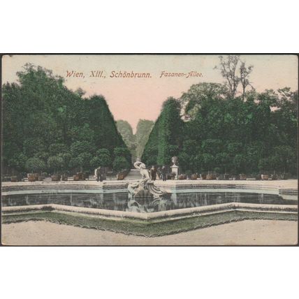 Fasanen-Allee, Schönbrunn, Wien, 1907 - Wolf AK