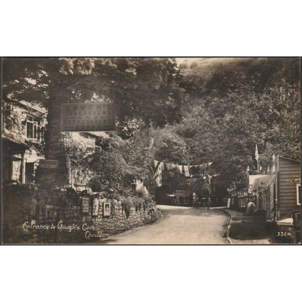 Entrance to Gough's Cave, Cheddar, Somerset, c.1910s - William Gough RP Postcard