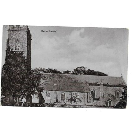 Caister Church, Norfolk, RP Postcard.