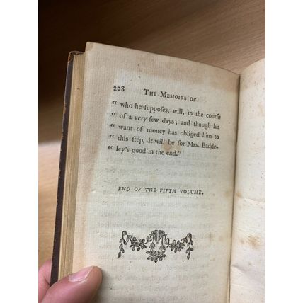RARE* 1787 THE MEMOIRS OF MRS SOPHIA BADDELEY VOL 5 ELIZABETH STEELE BOOK (T3)