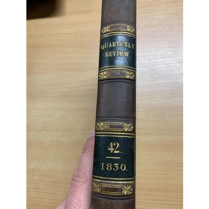 RARE* 1830 "THE QUARTERLY REVIEW" VOL 42 JAN & MARCH 1830 ANTIQUE BOOK (P4) AA