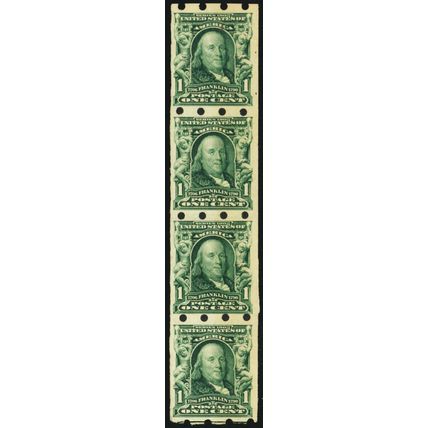 314, Mint VF NH 1¢ Brinkerhoff Type I Vending Strip of Four - Stuart Katz