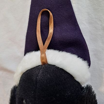 Vintage ZCMI PENGUIN 3D PLUSH CHRISTMAS STOCKING 22" Bird Felt