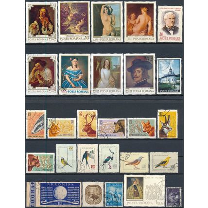 737 Stamp Selection - Romania - Used Hinged & Cancelled to Order