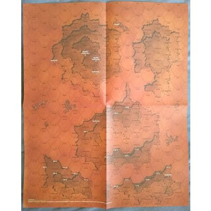 Unused BattleTech Paper Map CBT Desert Sinkhole #1 From Map Set Compilation #1