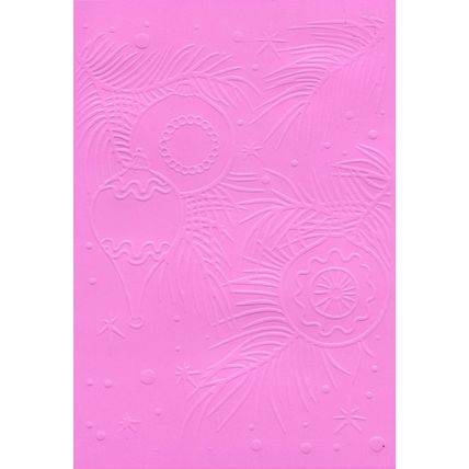5"x7" Embossed Paper. 10 Sheets. Christmas Baubles (30). Cardmaking Crafts