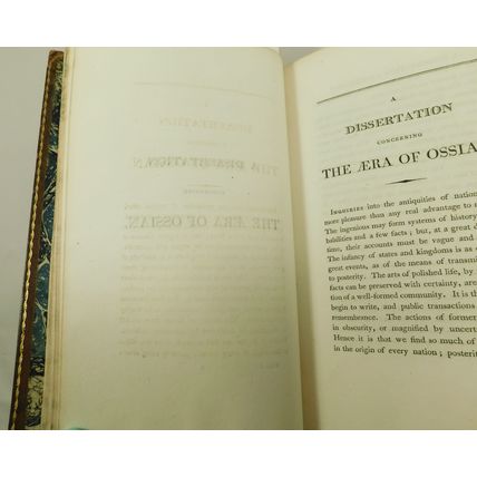 Poems Of Ossian Antique 1803 Georgian Leather Book Set - Macpherson