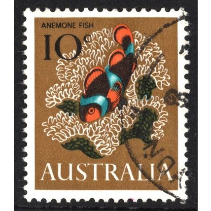AUSTRALIA 1966: MARINE LIFE DEFINITIVES - 10c ANEMONE FISH USED (G2)