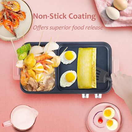 Topwit Hot Pot Electric with Grill, 2 in 1 Indoor Non-Stick for Steaks, Shabu Sh