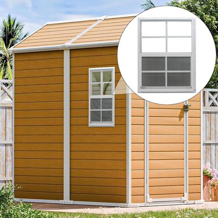 Neatiease 2 Pack Shed Window, 24" X 36" Flush Mount Window with Tempered Glass a