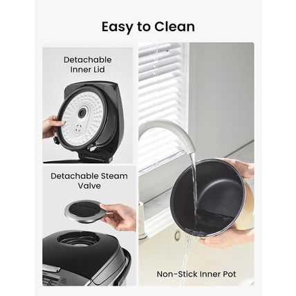 COMFEE' Rice Cooker 12 Cups Cooked/6 Cups Uncooked, Portable Non-Stick Rice Make
