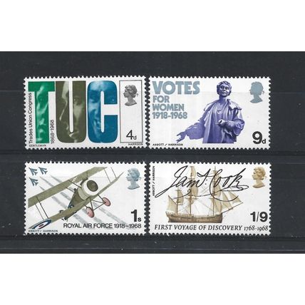 GB.Anniversaries (1st series) set of 4.Mounted Mint.Jul25b