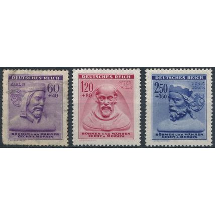 Winter Charity Stamps - Bohemia & Moravia 1943 - FH & NM H - MiNr 114/6