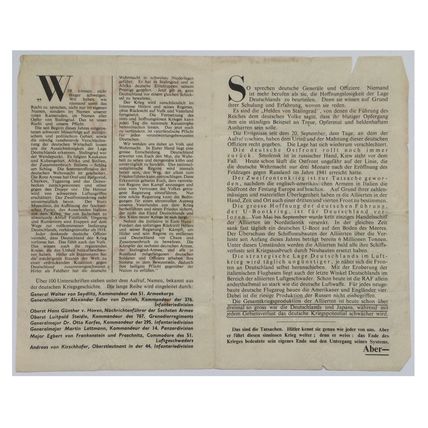 Churchill. - WW2 British Aerial Propaganda Leaflet. - Code G.82 [1943].