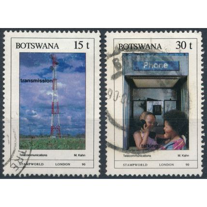 Stamp World London 90: 15t & 30t - Botswana 1990 - FH - SG 694/5